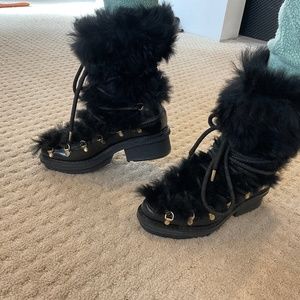 Designer Phillip Lim fur boots